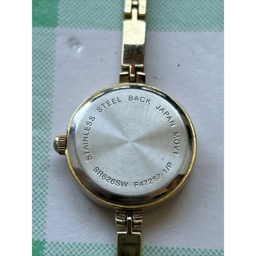 Gold Tone Rhinestone Band Women’s Quartz Watch